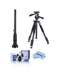 Venus Laowa 24mm f/14 2x Macro Probe Lens with Built-in Ring Light for Nikon F, Bundle with Vanguard Veo 3 Go 235AB Al Travel Tripod with T-50 Ball