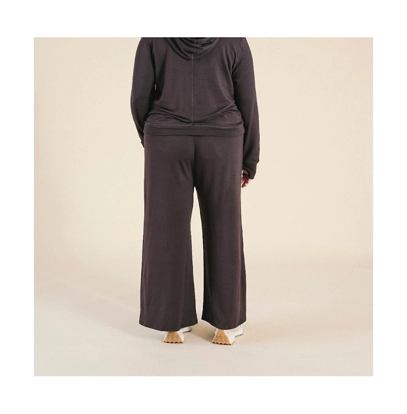 Poplinen Plus Betty Modal Wide Leg Pant