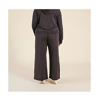 Poplinen Plus Betty Modal Wide Leg Pant