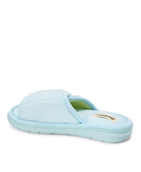 Dearfoams Women's Mickey Terry Adjustable Shower Slide House Slipper