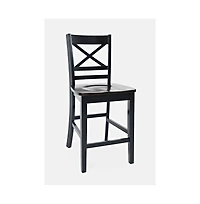 Jofran Asbury Park Solid Acacia Farmhouse X Back Stool (Set of 2