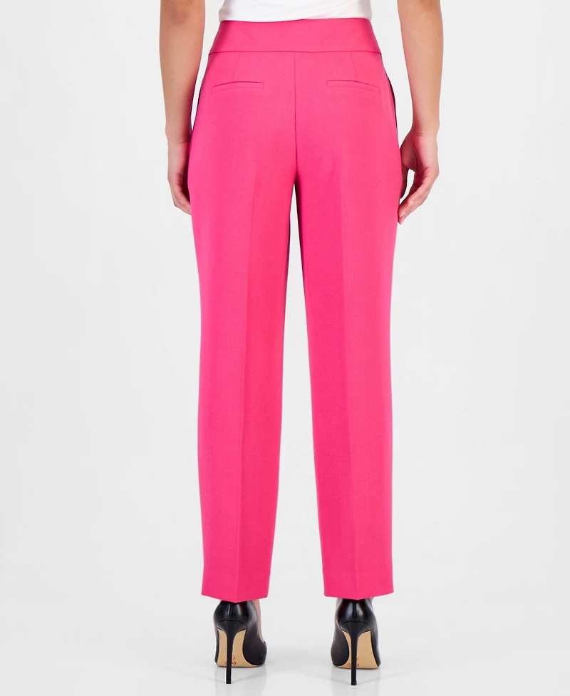 Kasper Petite Mid Rise Straight-Leg Pants
