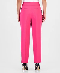 Kasper Petite Mid Rise Straight-Leg Pants