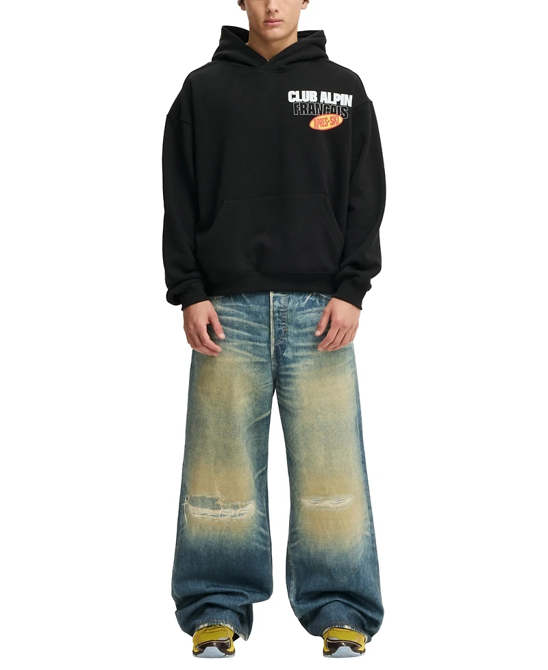 Cotton On Men's Fleece Long-Sleeve Hooded Sweatshirt