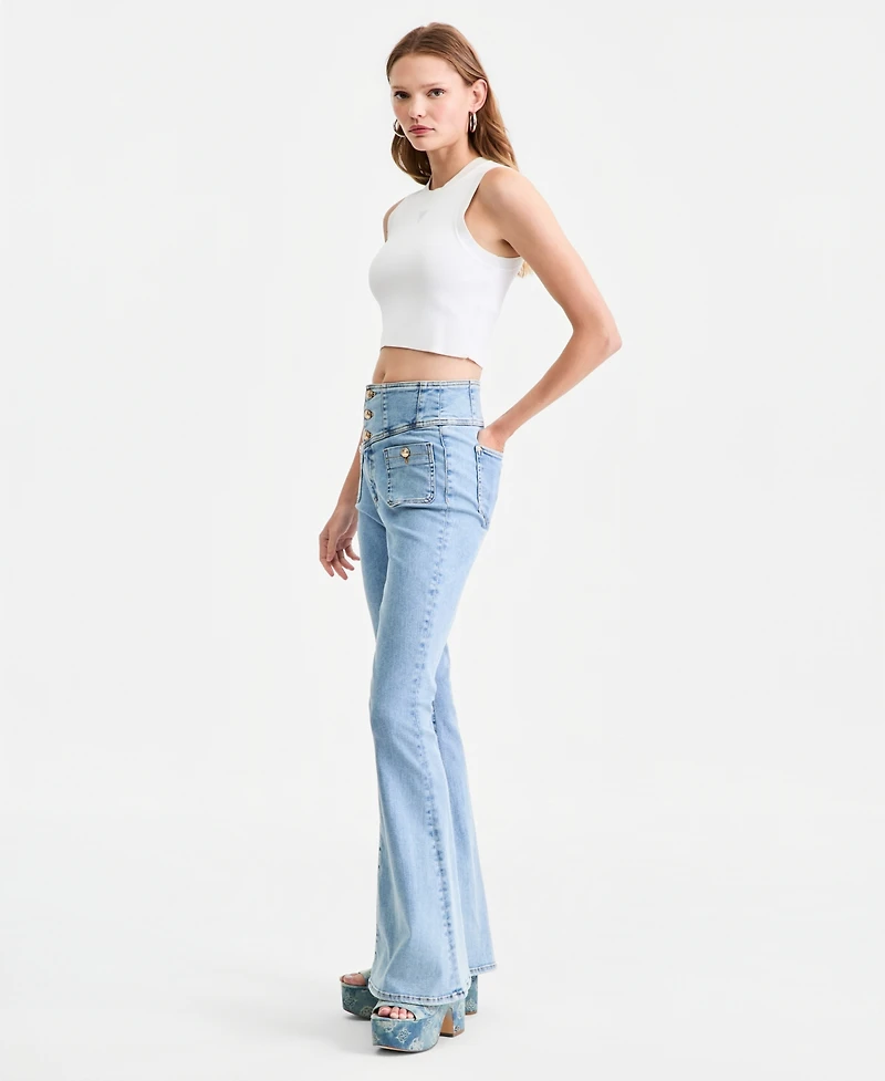 Guess Women's Kaira High-Rise Flared Jeans