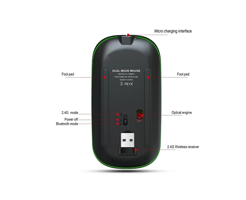 Risokeys Dual-Mode Wireless Mouse