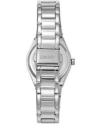 Dkny Women's Blue Dial Crystal Dial Markers Crystal Bezel Stainless Steel Bracelet Watch, 30mm