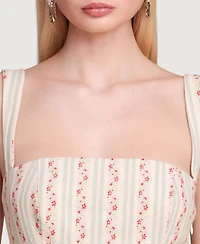 Avec Les Filles Women's Square Neck Mini Dress