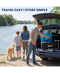 Outsunny 8FT Inflatable Water Hammock Floating Ring Dock Platform,