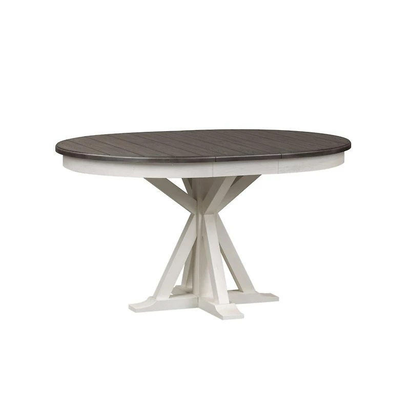 Liberty Furniture Pedestal Table in Poplar & Rubberwood Solids w Pine Veneer