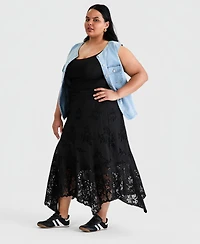 And Now This Trendy Plus Embroidered Cotton Midi Skirt, Macy's Exclusive