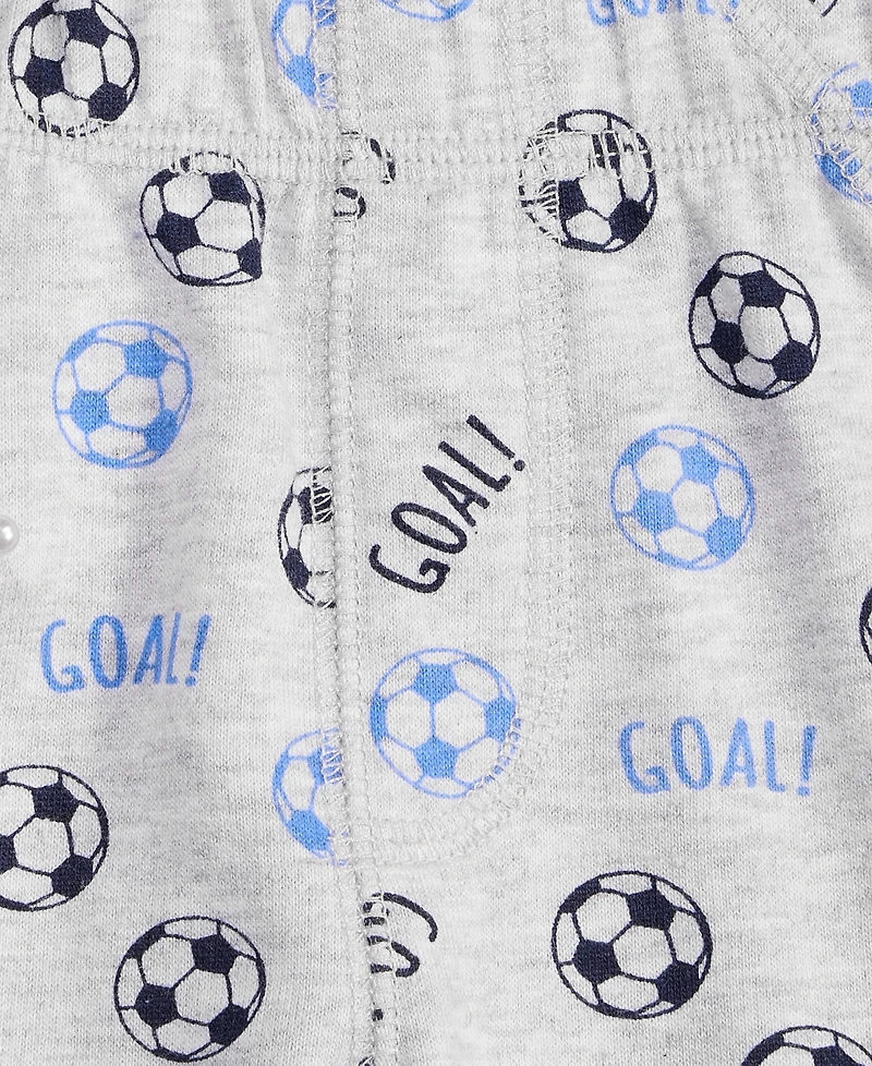 First Impressions Baby Boys' Mix & Match Soccer Goal Printed Shorts, Macy's Exclusive
