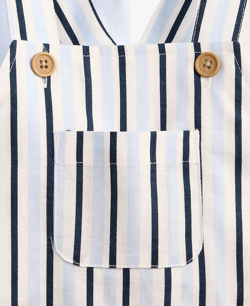 First Impressions Baby Boys' Bodysuit & Striped Shortall, 2-Piece Set, Macy's Exclusive