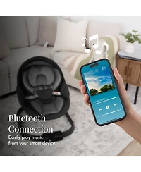 Evolur Baby Comfort Cocoon Smart Swing 0–24 Months with 5 Speeds, Remote & Tuya Control, Dual-Climate Seat Pad & 3 Point Harness