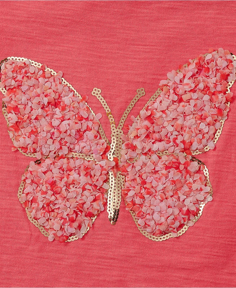 Lands' End Girls Short Sleeve Ruffle Tee