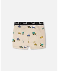 Deux par Boy Cotton Boxer Truck Print