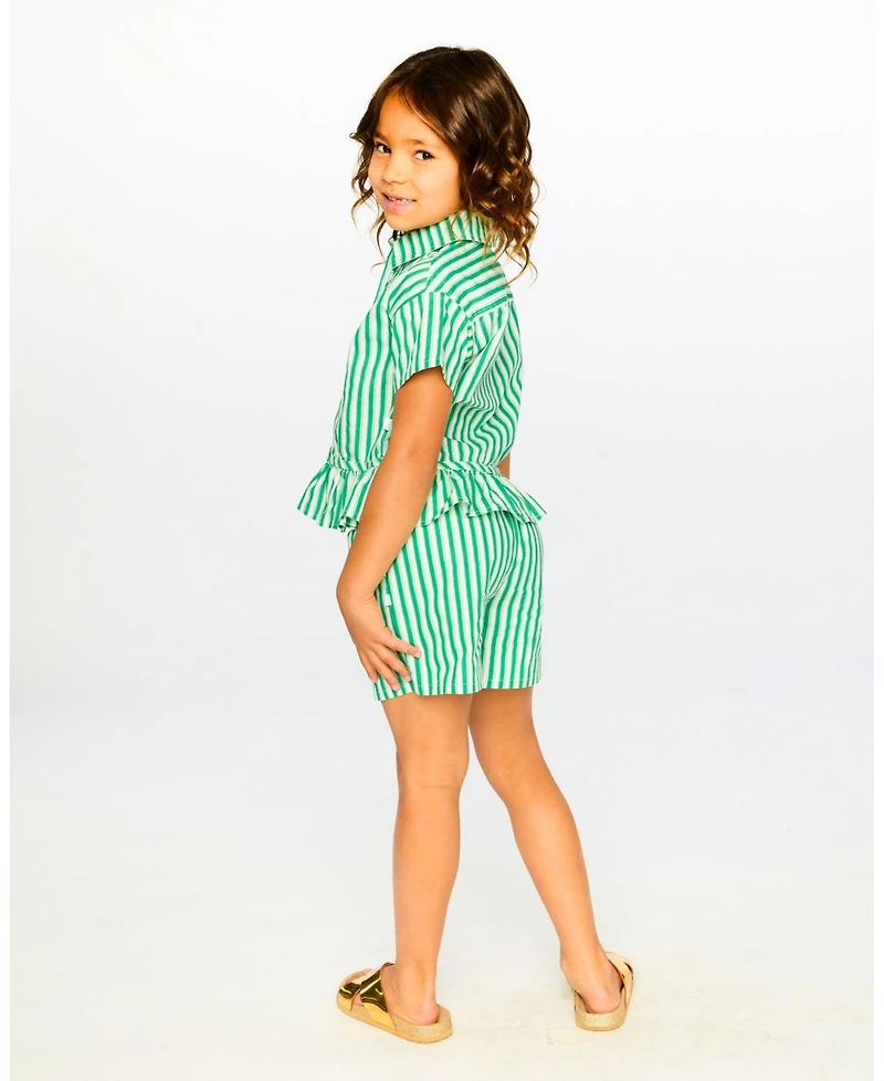 Deux par Toddler Girls Striped Shorts