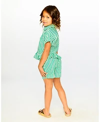 Deux par Toddler Girls Striped Shorts