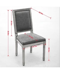 Boyel Living Set of 2 Classic Dining Chairs Decor Chairs with Soft Foam Seat and Solid Wood Frame