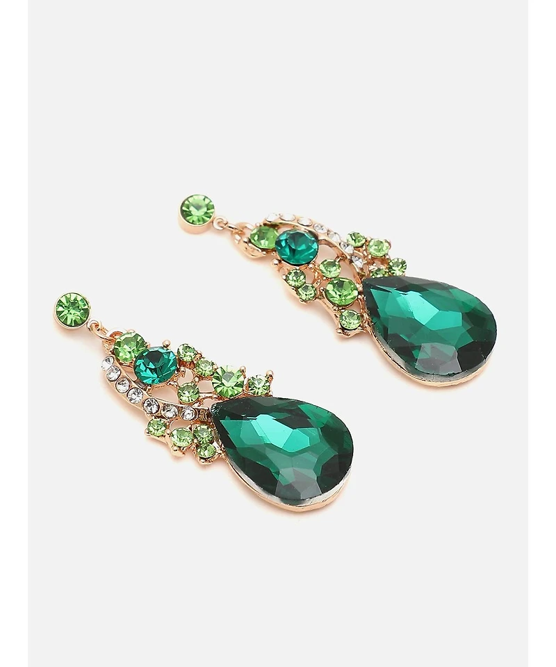 Sohi Green Stones Jewellery Set