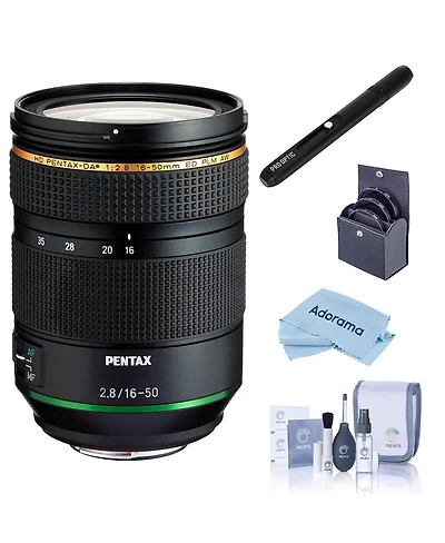 Pentax Hd Pentax-da 16-50mm f/2.8 Ed Plm Aw Lens, Bundle with 77mm Filter Kit, Cleaning Kit, Cleaning Cloth, Lens Cleaner