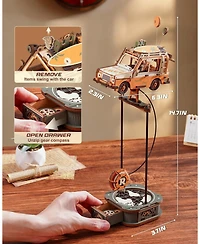 Robotime Pendulum Balance Toy, 3D Wooden Puzzles for Adults, Retro Road Tripper Car, Diy Craft Wood Puzzle Kit, Unique Gift for Men Women Festival