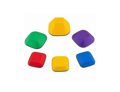 Slickblue 6-Piece Kids Stepping Stones Square Balance Blocks