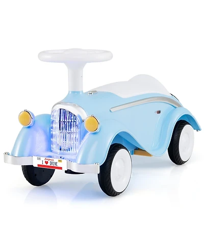 Mecale Toddler Ride on Toy Classic Sliding Car with Horn and Led Headlight