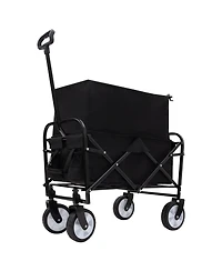 Mondawe Extendable Collapsible Storage Wagon Utility Carts w/ 225LBS Capacity, 360° Wheels