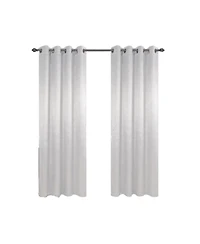 Olivia Gray 100% Polyester 200 Gsm Arlo Embossed Blackout Grommet Curtain