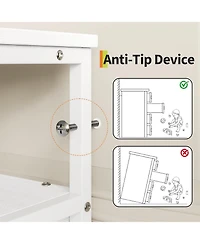 gaomon 63'' Fabric Long Dresser with 12 Drawers for Bedroom - Dresser Tv Stand for 55, 65