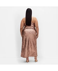 City Chic Women's Kaia Metallic Slip Dress