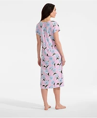 Lands' End Women's Cooling Cap Sleeve Midi Nightgown