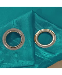 Olivia Gray 100% Polyester 200 Gsm Dyson Embossed Blackout Grommet Curtain Panel 54" x 90" Teal