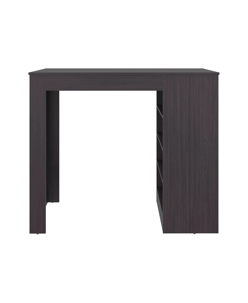 Fm Furniture Luna Modern Kitchen Island with Open Storage, Wenge