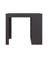 Fm Furniture Luna Modern Kitchen Island with Open Storage, Wenge