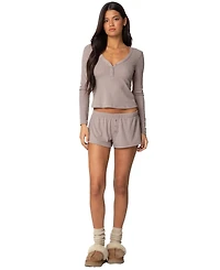 Edikted Women's Keely Pointelle Shorts