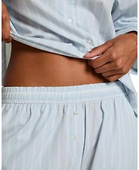 Hunkemoller Women's Woven Cotton Stripe Pant