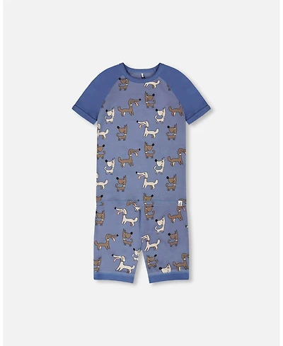 Deux par Baby Boy Cotton Two-Piece Pyjama Set Dog Print