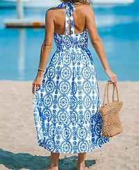 Cupshe Women's Traditional Ornate Maxi Beach Dress