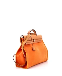 Pre-Owned HERMES 39 Herbag Zip Leather and Toile