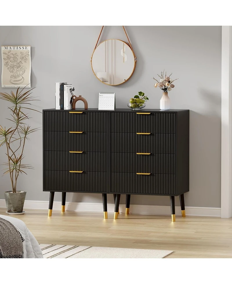 gaomon Drawer Dresser for Bedroom, Modern Closet Dressers Chest of Drawers, Storage Dresser Chest Cabinet Organizer Unit