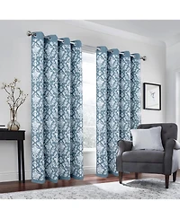 Olivia Gray 100% Polyester 190 Gsm Cressida Reversible Blackout Grommet Curtain Panel