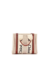 Pre-Owned Chloe Small Woody Tote Canvas with Leather