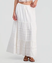 And Now This Juniors' Cotton Tiered Tie-Waist Maxi Skirt, Macy's Exclusive