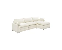 gaomon Heinen 113.39" Velvet Sofa