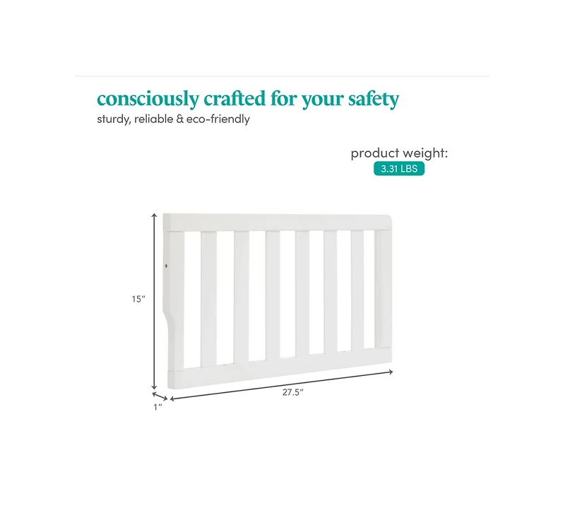 Evolur Loft Art Deco Convertible Crib Toddler Guard Rail