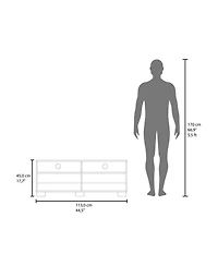 Fm Furniture Mescal Tv Stand Multistorage with a Door and Open Storage