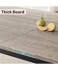 gaomon Industrial Dining Table for 68 People, 78.7" Long Kitchen Table, Wood Dining Table, Kitchen & Dining Room Table