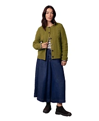 Celtic & Co. Women's Merino Wool Cable Knit Cardigan